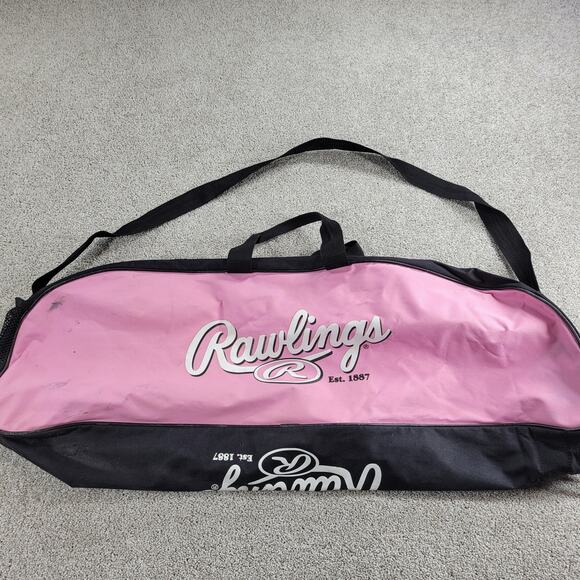 Rawlings Playmaker Softball Baseball Bat Helmet Equipment Duffle Bag Pink Black - Picture 1 of 15